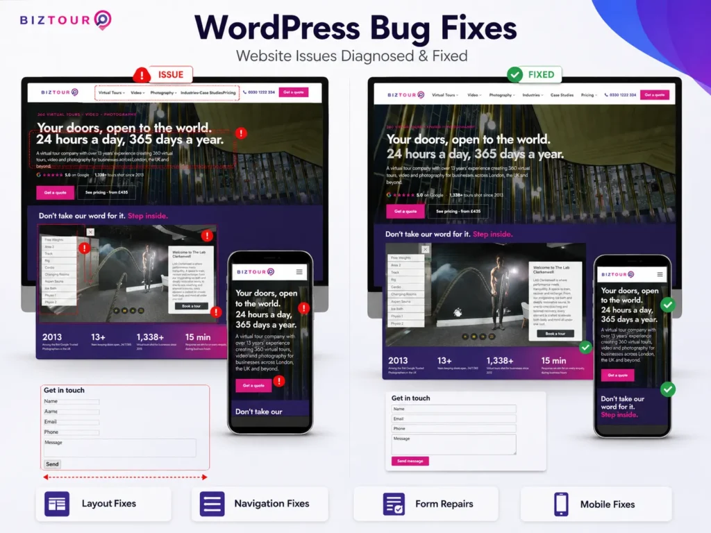 WordPress Bug Fixes